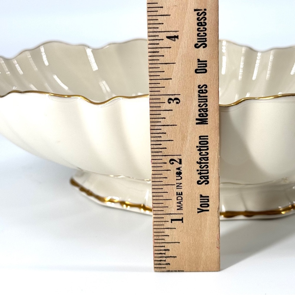 VTG LENOX 2 Symphony Sculptured 24k Gold Detailed Pedestal Bowls - Picture 8 of 11